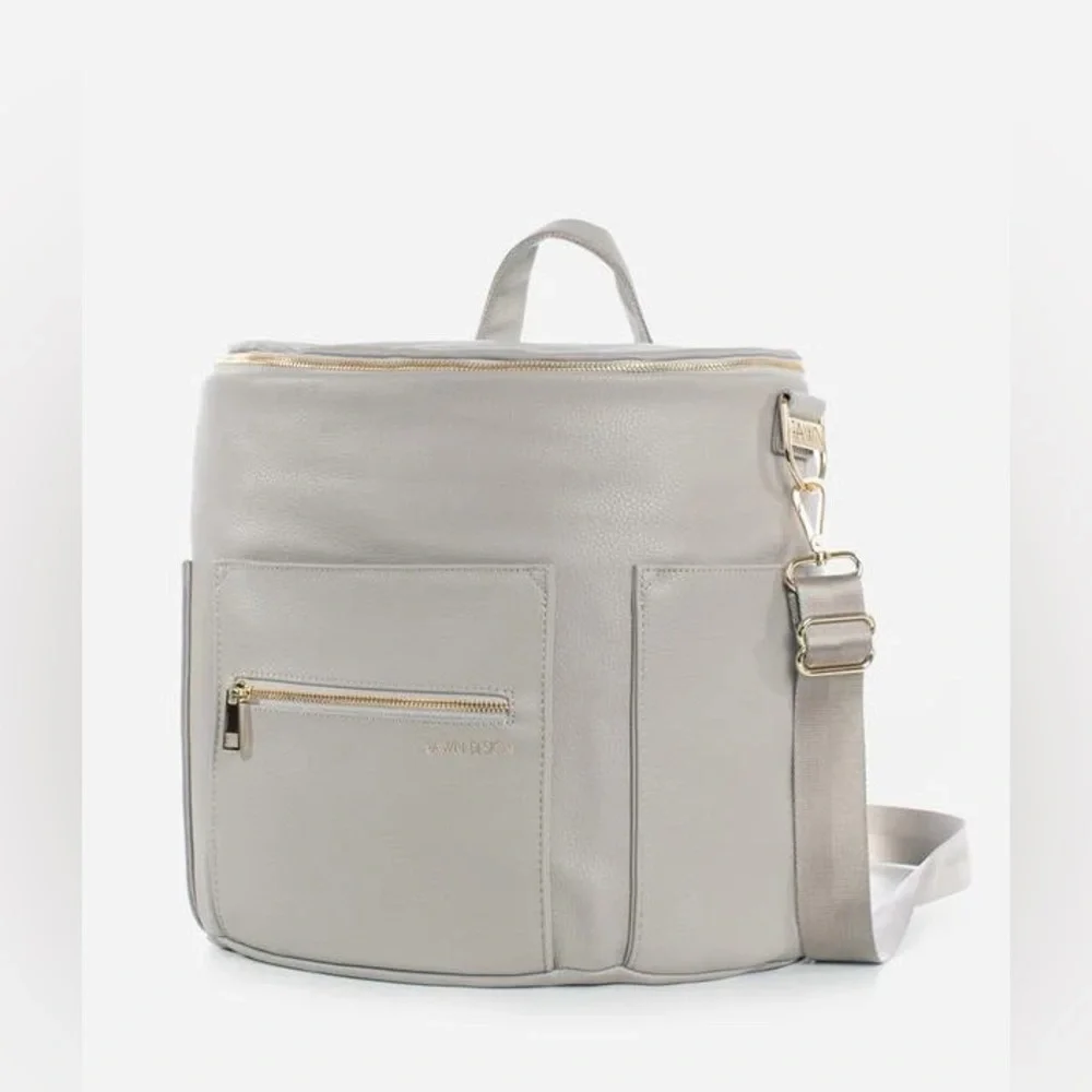 Fawn Design Faux Leather Diaper Backpack Bag Original with‎ changing pad